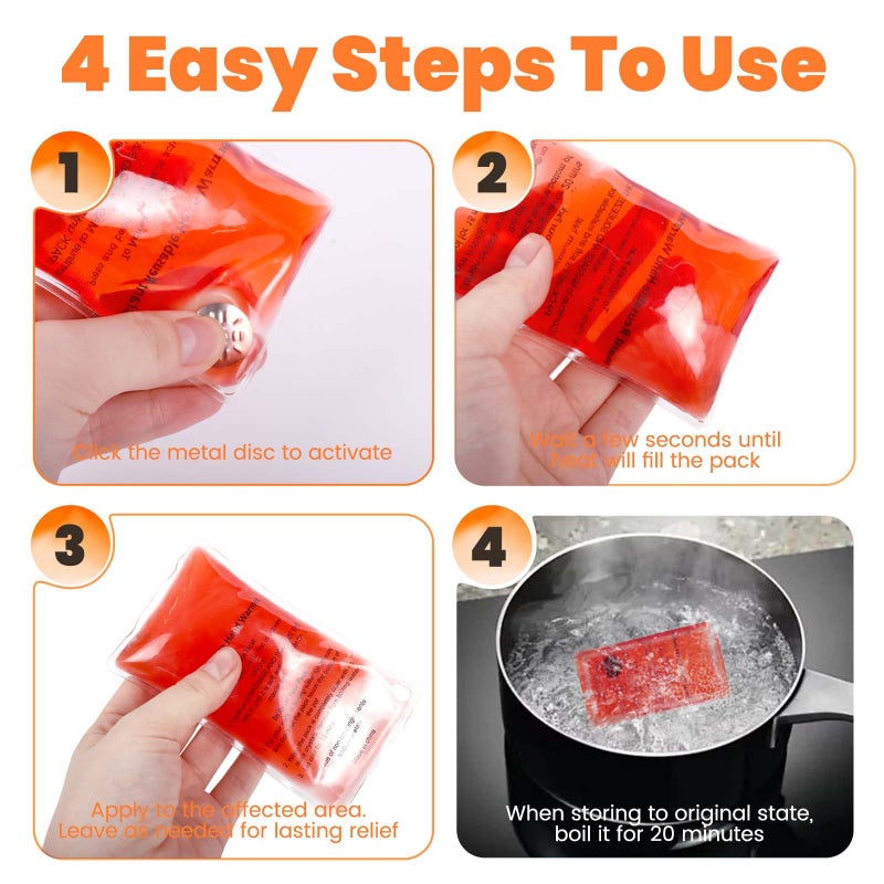 coldpa + Hand Warmers, Reusable Hand Click Warmers, Cute Sodium Acetate Warmers for Kids, Click Heat Packs, 4 Reusable Sodium Acetate Heat Pads. (4PCS) - Image 2